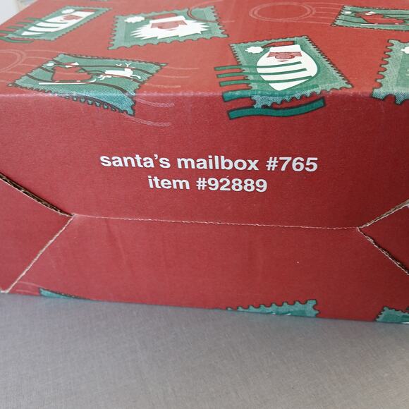 Santa's Mailbox 8.5"x6.25"x4" Letters to Santa enchanted red tin with flag - Picture 12 of 14